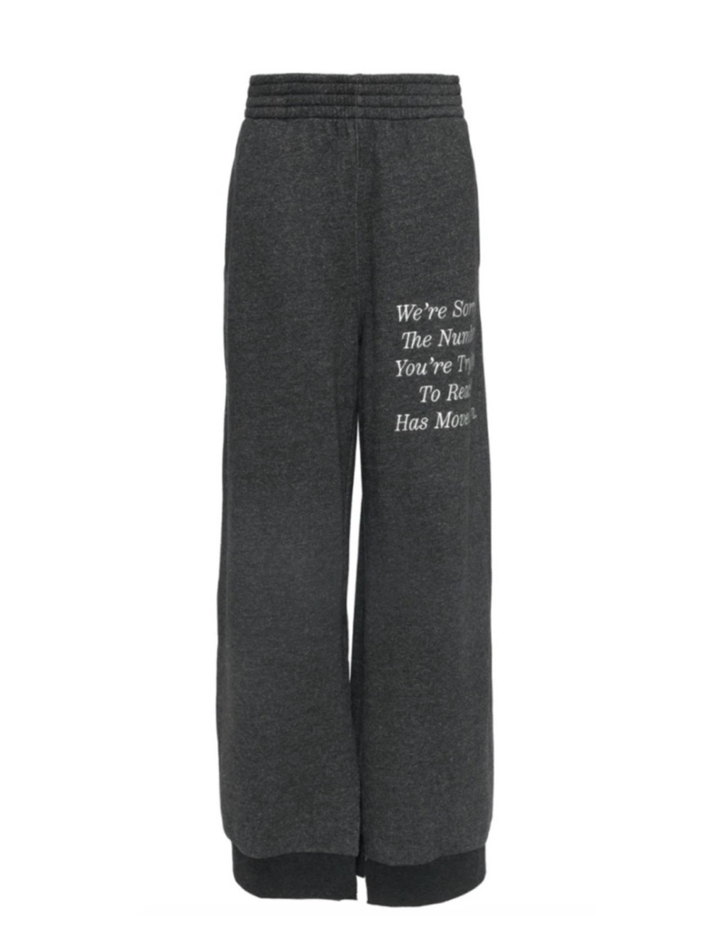 BOYS LIE 1-800 Refresh MMCharcoal Wide-Leg Sweatpants with White Script size XS